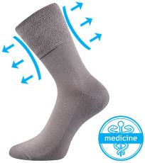Unisex ponožky s volným lemem - 3 páry Finego Lonka světle šedá