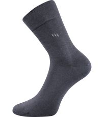 Pánské ponožky s extra volným lemem - 3 páry Dipool Lonka tmavě šedá