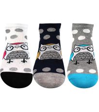 Dámské vzorované ponožky - 3 páry Piki 62 Boma mix A