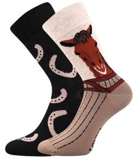 Dámské vzorované ponožky - 1-3 páry Doble mix Lonka mix H
