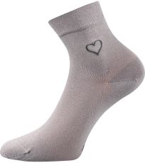 Dámské ponožky s volným lemem - 3 páry Filiona Lonka světle šedá