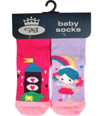 Kojenecké protiskluzové ponožky Dora ABS Boma hrad+princezna