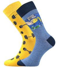Unisex trendy ponožky Doble Sólo Lonka vzor 03 - rybář