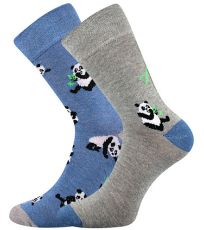 Unisex trendy ponožky Doble Sólo Lonka vzor 16 - panda