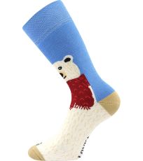 Unisex teplé ponožky Frooloo Lonka vzor 04 / medvěd
