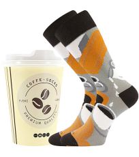 Unisex trendy ponožky Coffee socks Lonka vzor 4