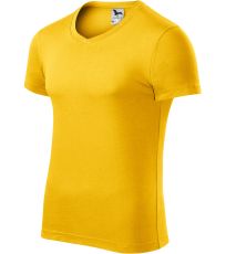Pánské triko Slim fit V-NECK Malfini žlutá