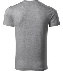 Pánské triko Slim fit V-NECK Malfini tmavě šedý melír