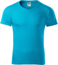 Pánské triko Slim fit V-NECK Malfini tyrkysová