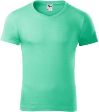 Pánské triko Slim fit V-NECK Malfini mátová