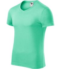 Pánské triko Slim fit V-NECK Malfini mátová