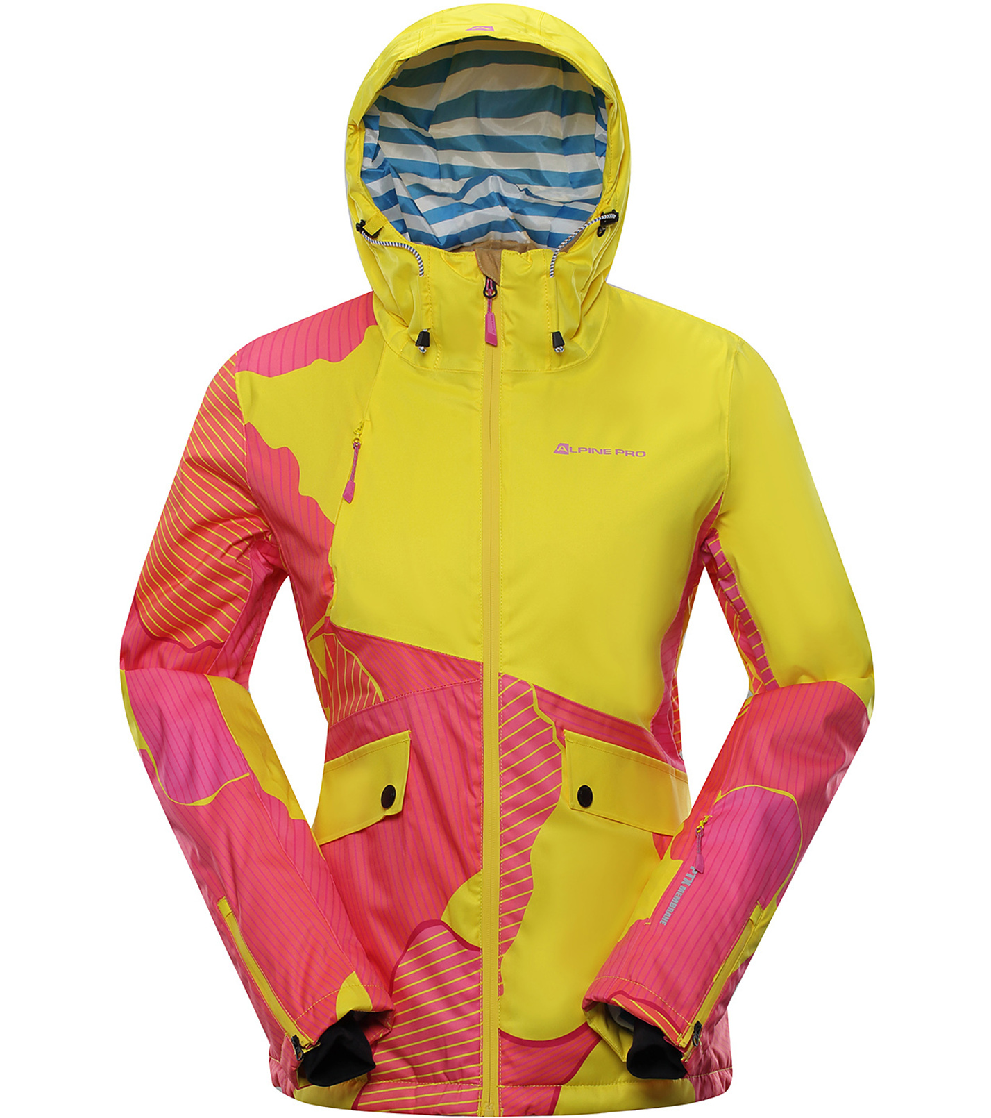 ALPINE PRO MAKERA Dámská lyžařská bunda LJCP356205PA žlutooranžová XL