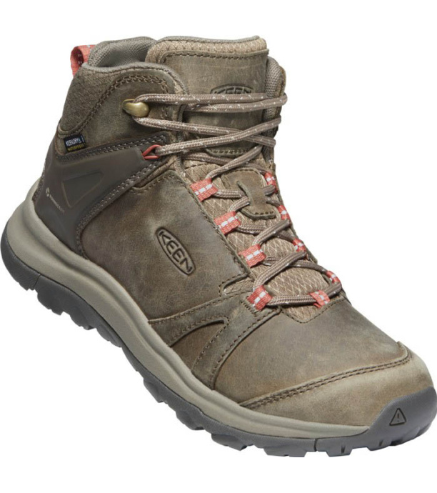 KEEN TERRADORA II LEATHER MID WP W Dámská vysoká treková obuv 10007903KEN01 brindle/redwood 3,5(36)