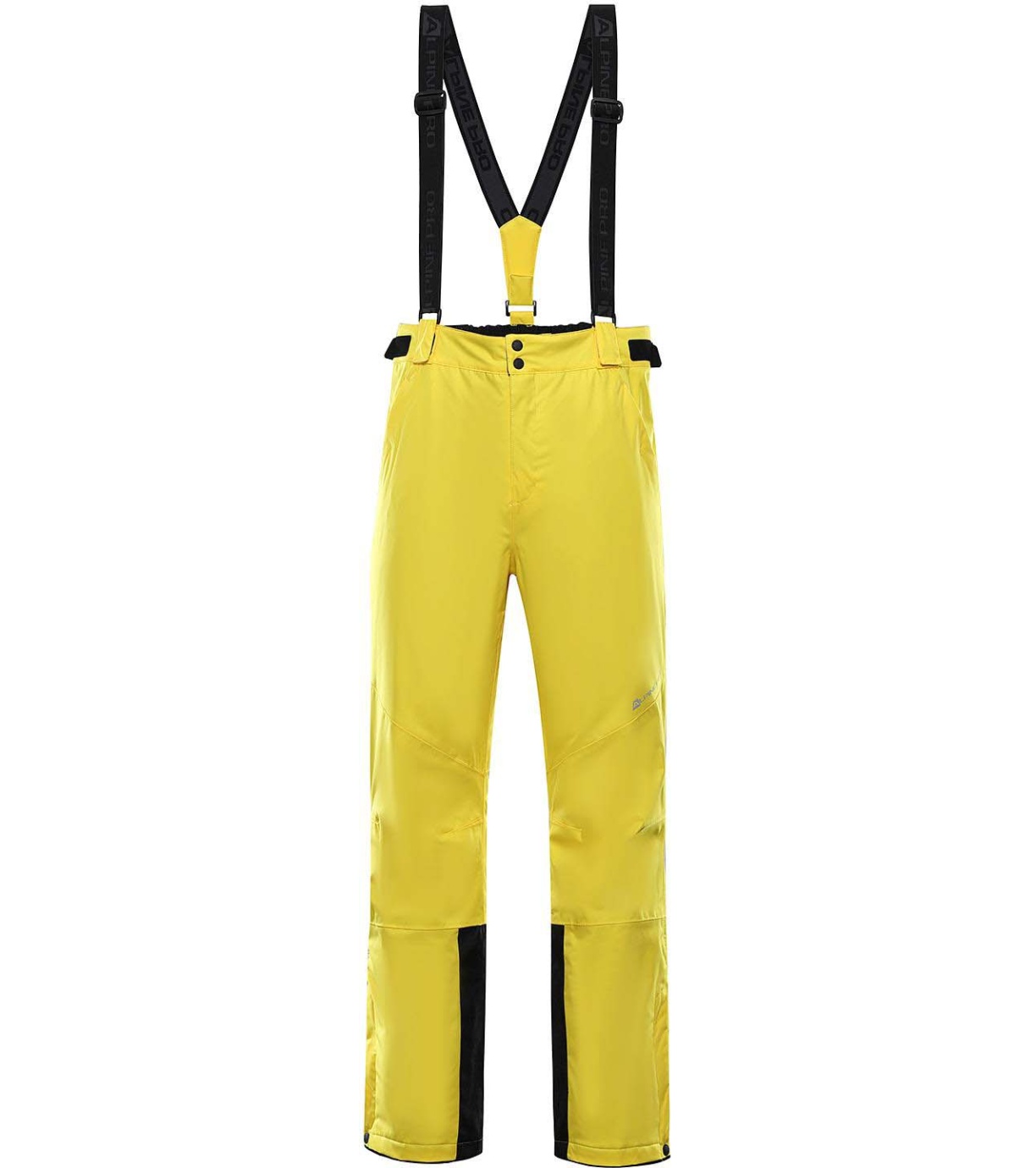 ALPINE PRO SANGO 8 Pánské lyžařské kalhoty MPAS477224 sytě žlutá XXXL